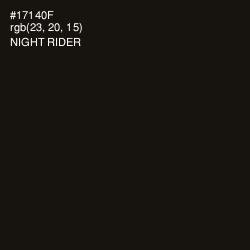#17140F - Night Rider Color Image